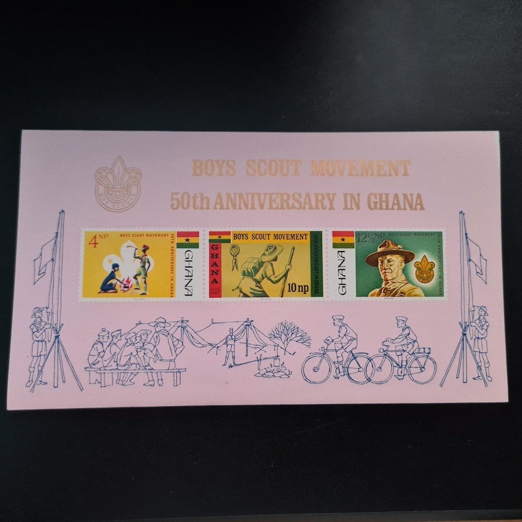 Ghana 1967 (mi Bl 27) (postfris) scouting padvinderij., Verzenden, Postfris, Overige thema's