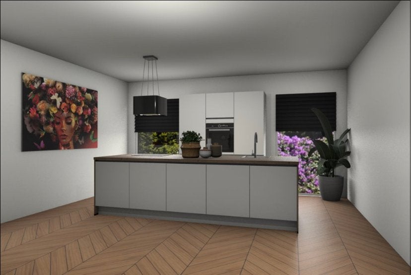 Keuken met eiland en kastenwand incl nieuwe apparatuur, Ophalen, Overige typen, Meerkleurig, Overige merken