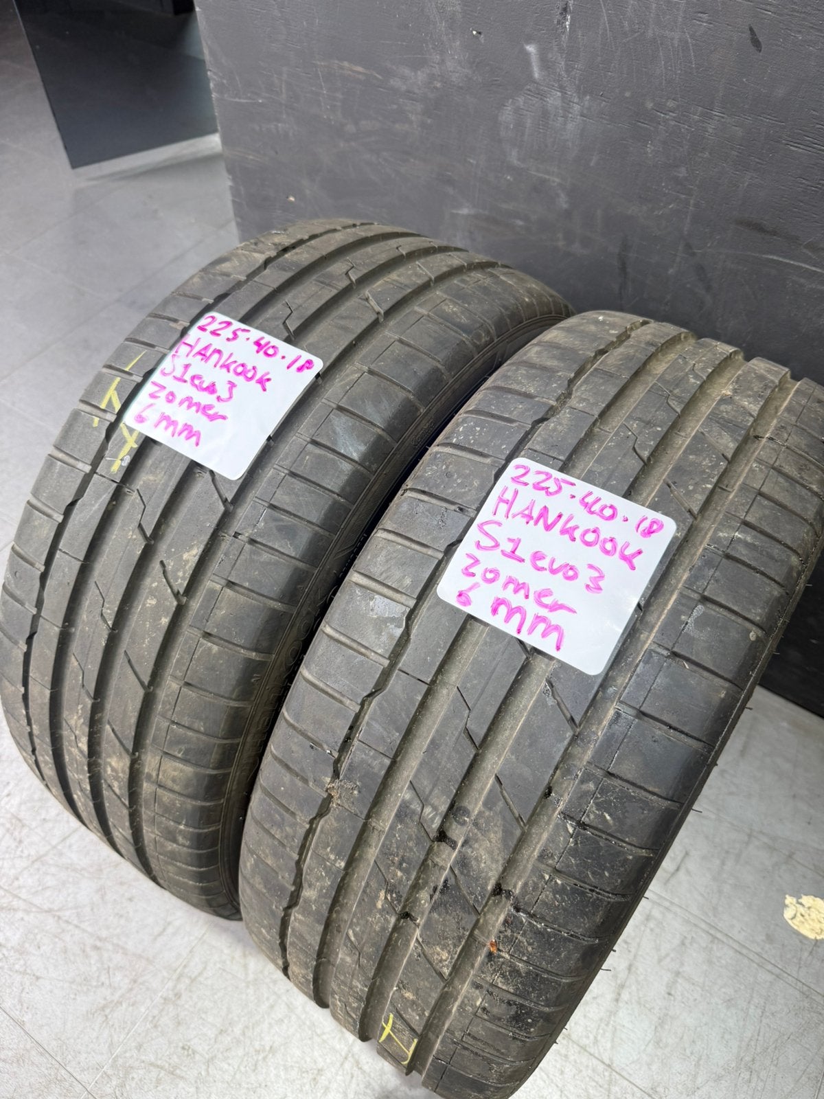 2x Hankook Ventus S1evo3 225/40R18 zomer banden 6MM, Ophalen, 18 inch, Gebruikt, Zandzuigerstraat 36