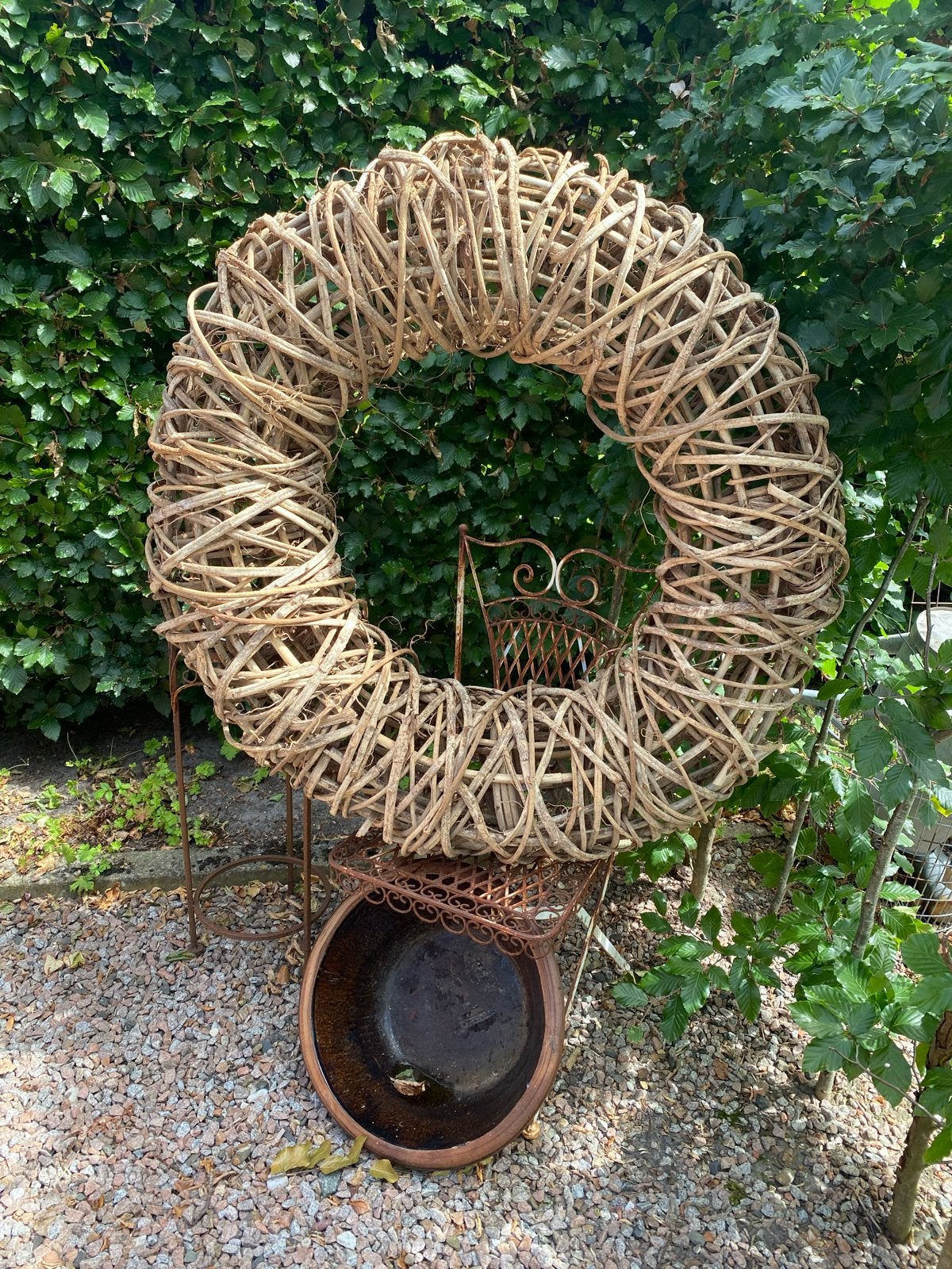 Grote decoratieve krans van takken - diameter 108 cm, Ophalen, Gebruikt