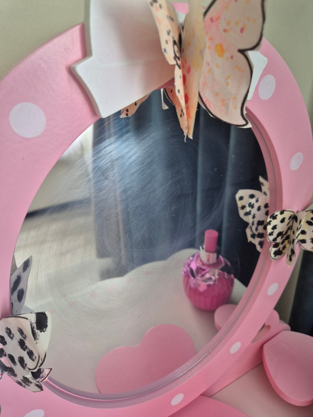Roze kaptafel met krukje voor kinderen ( ophalen), Ophalen of Verzenden, Gebruikt, Tafel(s) en Stoel(en)