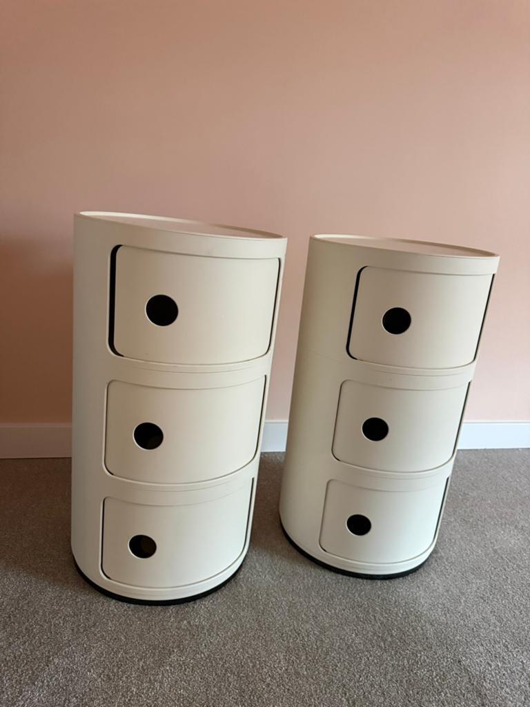 Componibili kartell nachtkastjes set, Ophalen, Gebruikt, Minder dan 45 cm, 55 tot 70 cm