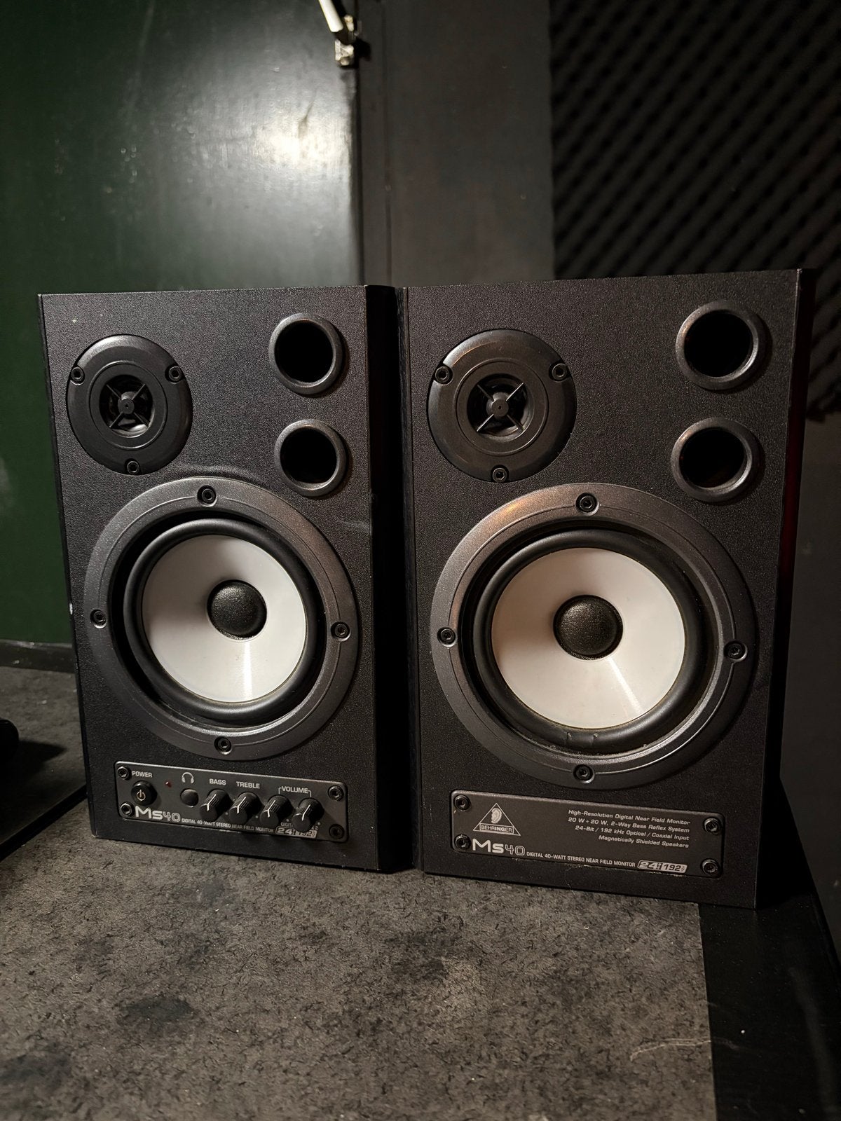 Behringer MS40 Digitale Stereo Near Field Monitoren, Studiomonitor, Gebruikt, AUX-ingang, Minder dan 60 watt