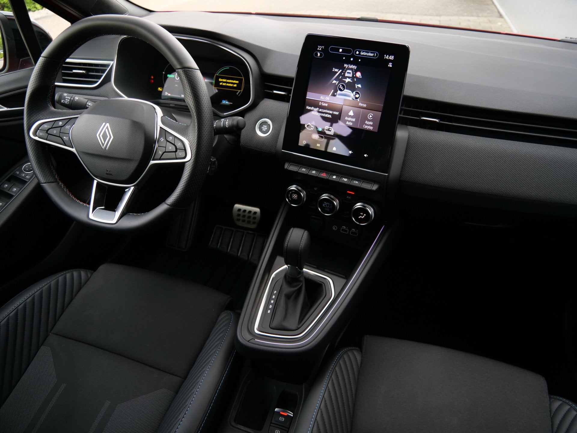 Renault Clio 1.6 E-Tech Full Hybrid 145 esprit Alpine Automa, 49 pk, 4 cilinders, Leder en Stof, 1248 kg