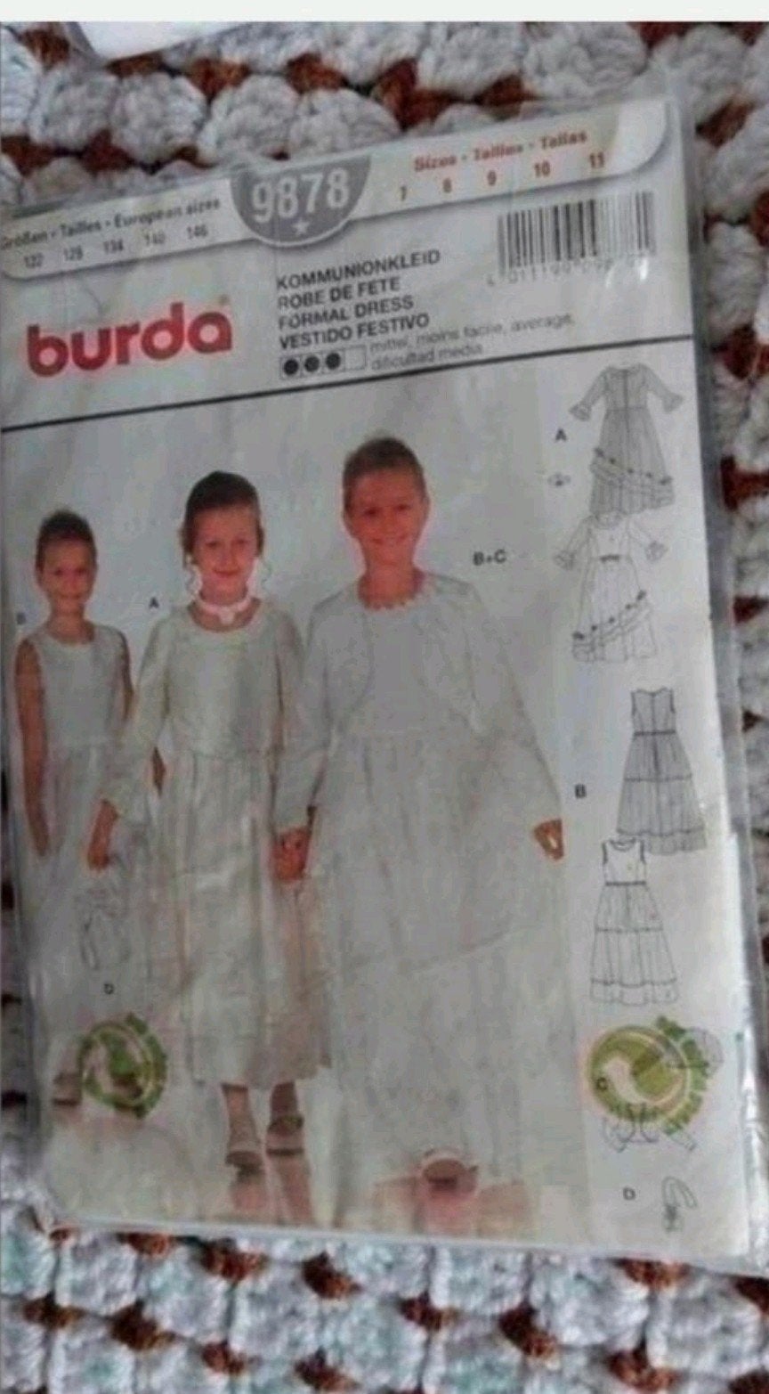 3 BROCANTE BURDA KLEDING NAAI-PATRONEN, Overige typen, Kind, Nieuw, Burda