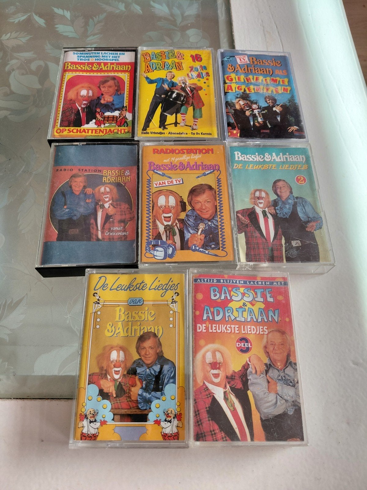 Prachtige set 8 originele Bassie & Adriaan cassettebandjes, Cd's en Dvd's, Gebruikt, 2 t/m 25 bandjes, Kinderen en Jeugd, Ophalen of Verzenden