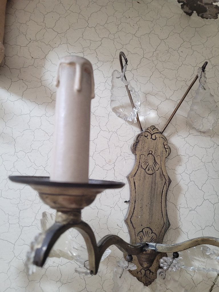 2 antieke Franse girandoles wandlampen set prijs 49.95, Ophalen of Verzenden