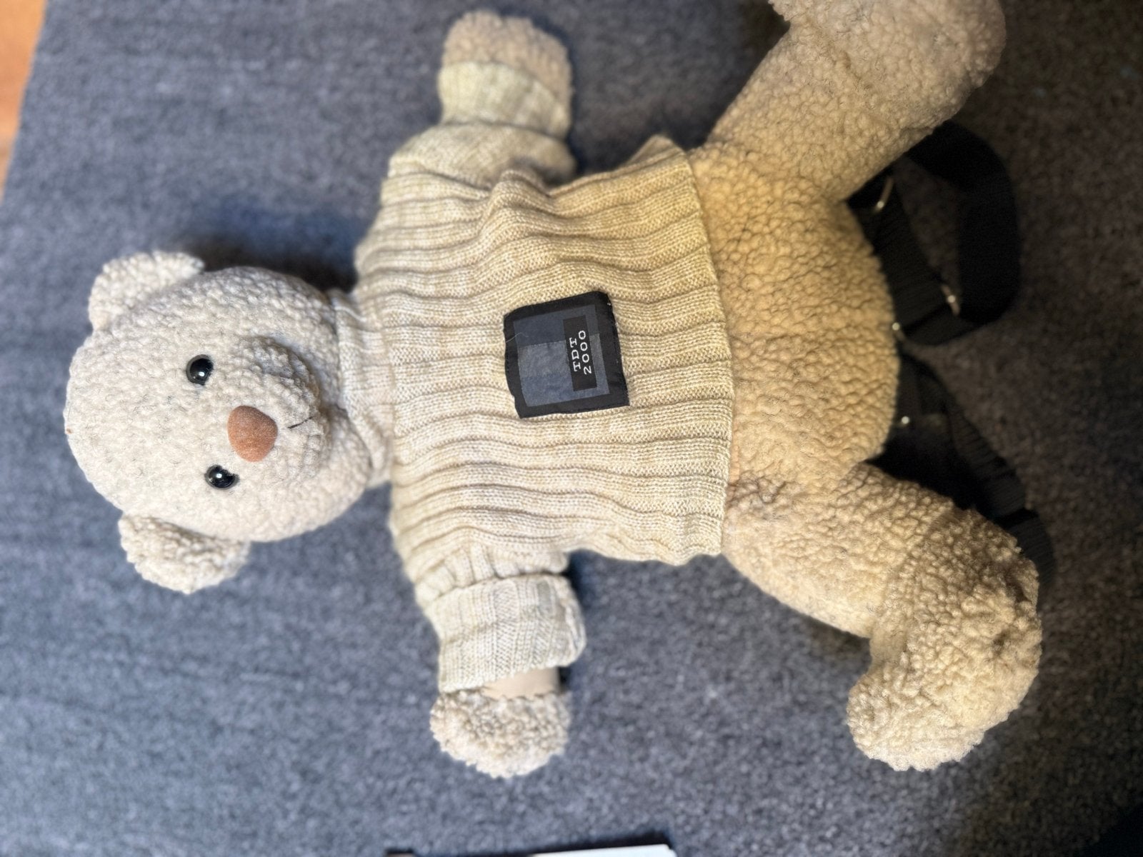 Leuke kinderrugzak in de vorm van een teddybeer, Kinderen en Baby's, Beer, Ophalen of Verzenden, Zo goed als nieuw, Beige