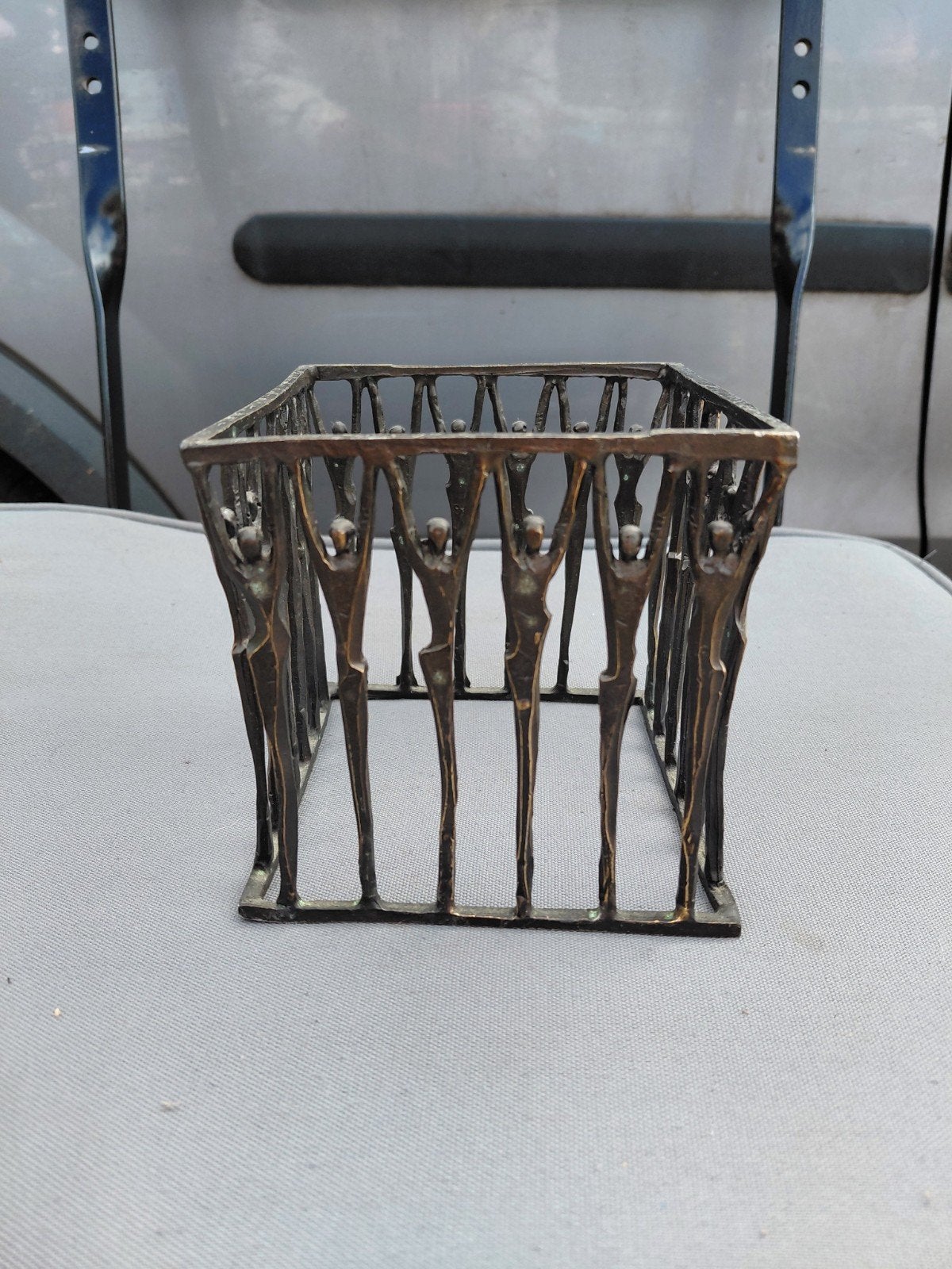 Bronzen sculptuur 'Mensenketen' - Uniek kunstwerk, Ophalen of Verzenden