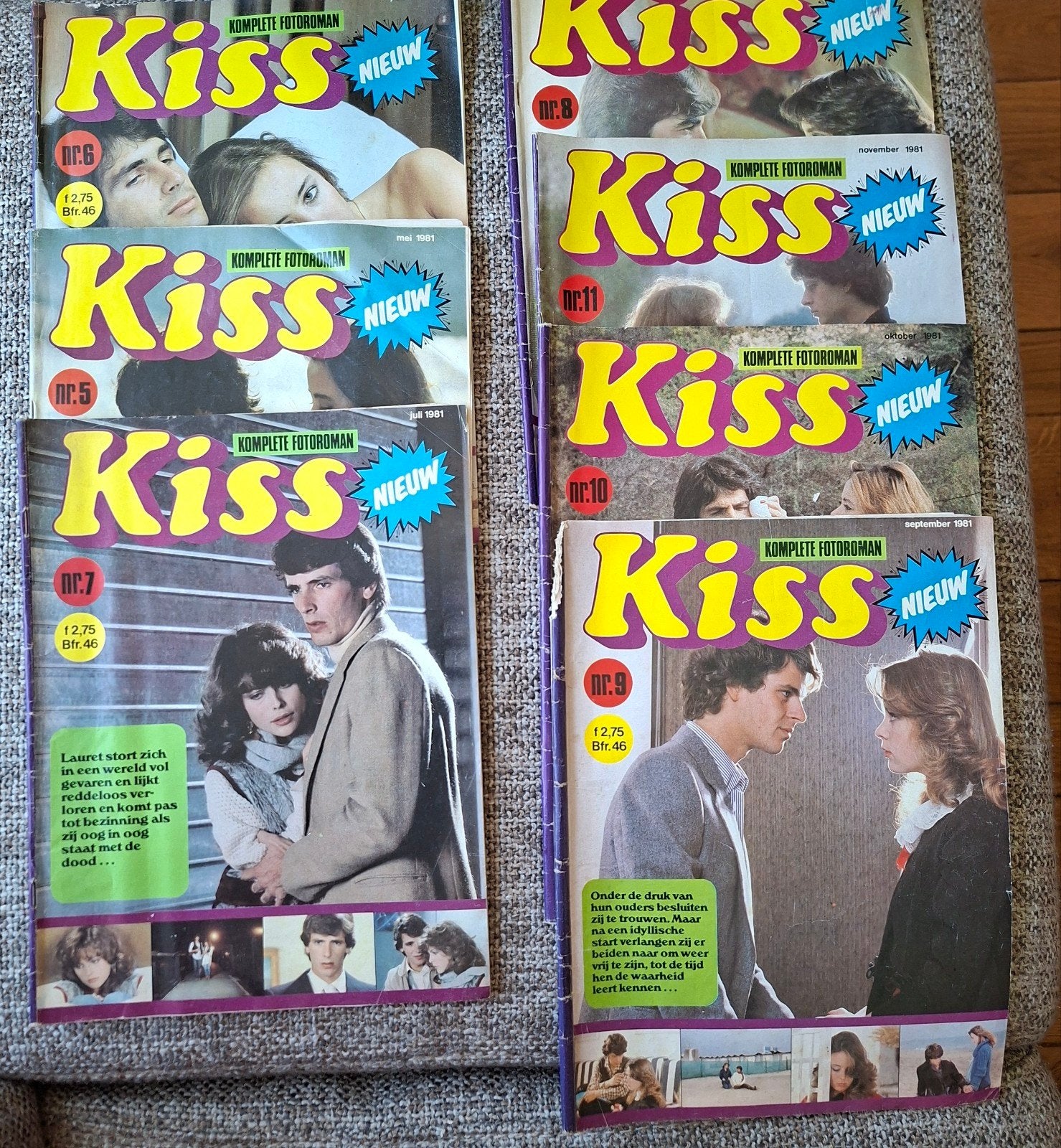 nostalgie 1981/1982 roman kiss 14x / 1xgratis fiësta, Ophalen of Verzenden, Gelezen