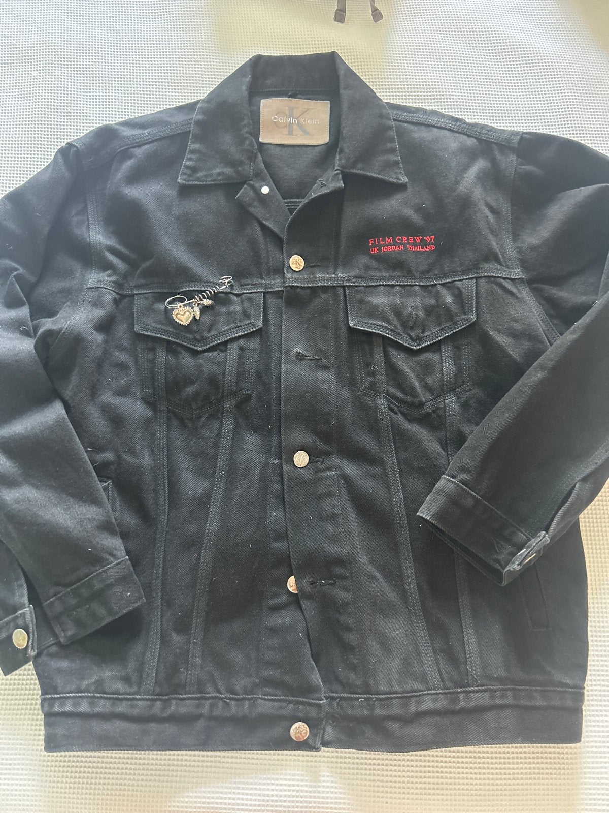 Exclusieve Calvin Klein Mortal Kombat '97 Crew Jas Maat M, Ophalen of Verzenden, Gedragen, Maat 48/50 (M), Zwart