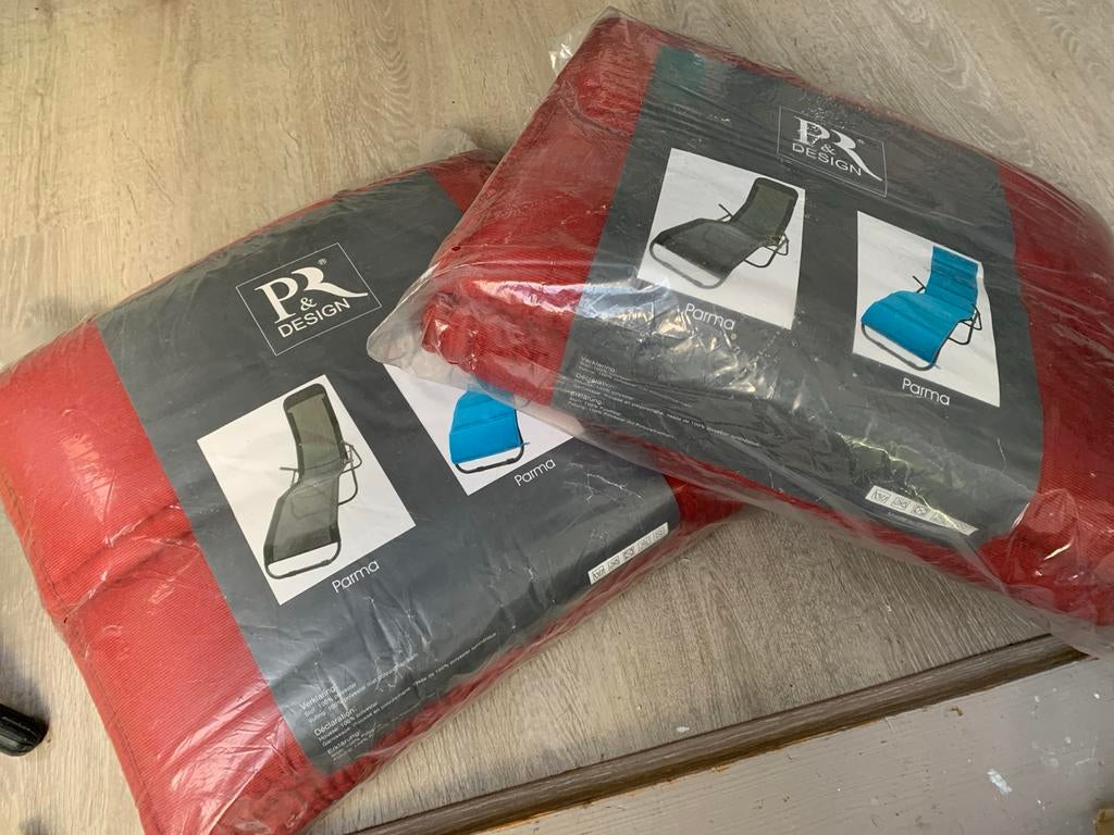 P&R Design 2x Ligbedkussen Parma Bordeaux, Ophalen of Verzenden, Nieuw, Overige materialen