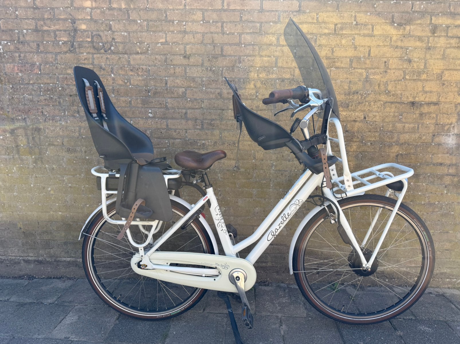 Nette gazelle miss grace elektrische moederfiets panasonic, Fietsen en Brommers, Fietsen | Dames | Moederfietsen, Ophalen, 2 zitjes