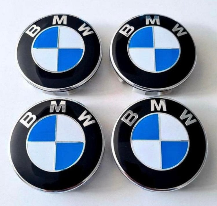 BMW naafkappen blauw-wit 68mm, Ophalen of Verzenden, Zo goed als nieuw