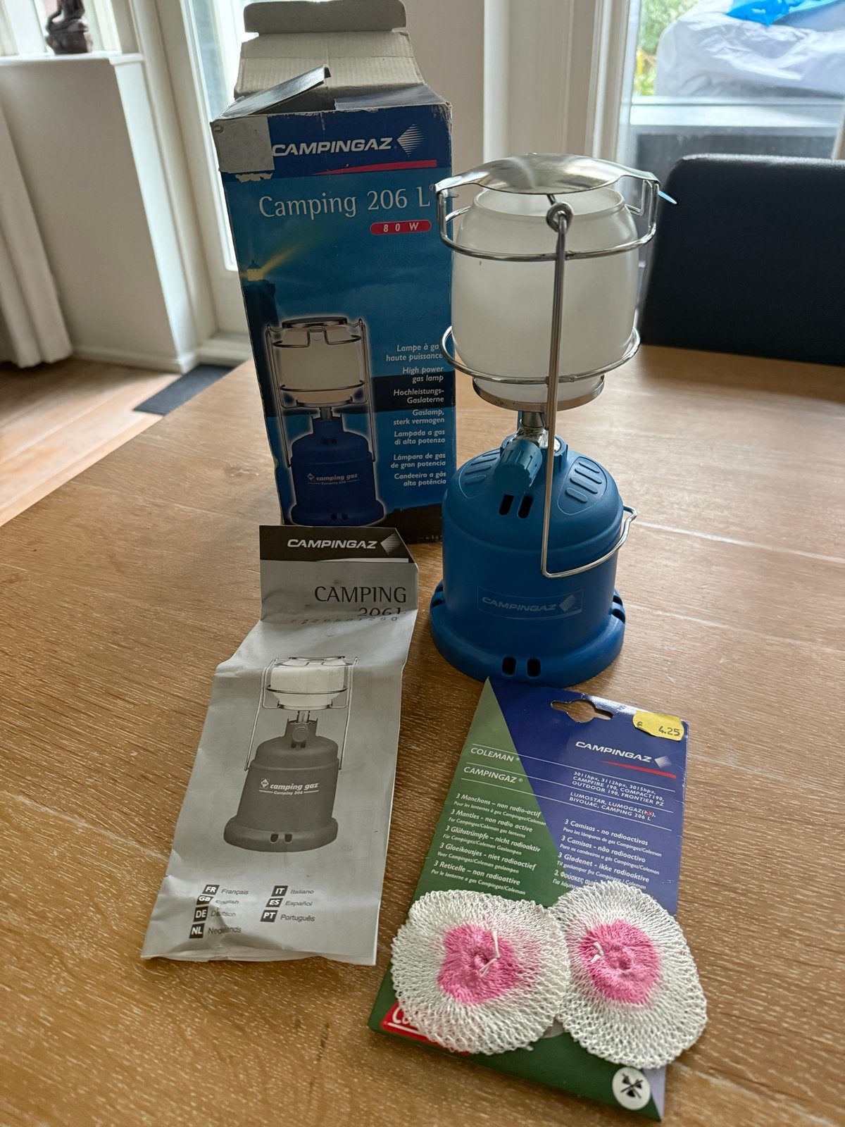 Campingaz 206 L Gaslamp - Krachtige en Draagbare Verlichting, Ophalen, Gebruikt