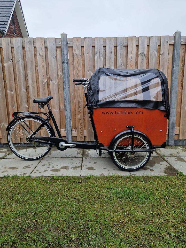 Bakfiets Babboe Big compleet, Fietsen en Brommers, Fietsen | Bakfietsen, 4 kinderen of meer, Gebruikt, Huif, Ophalen