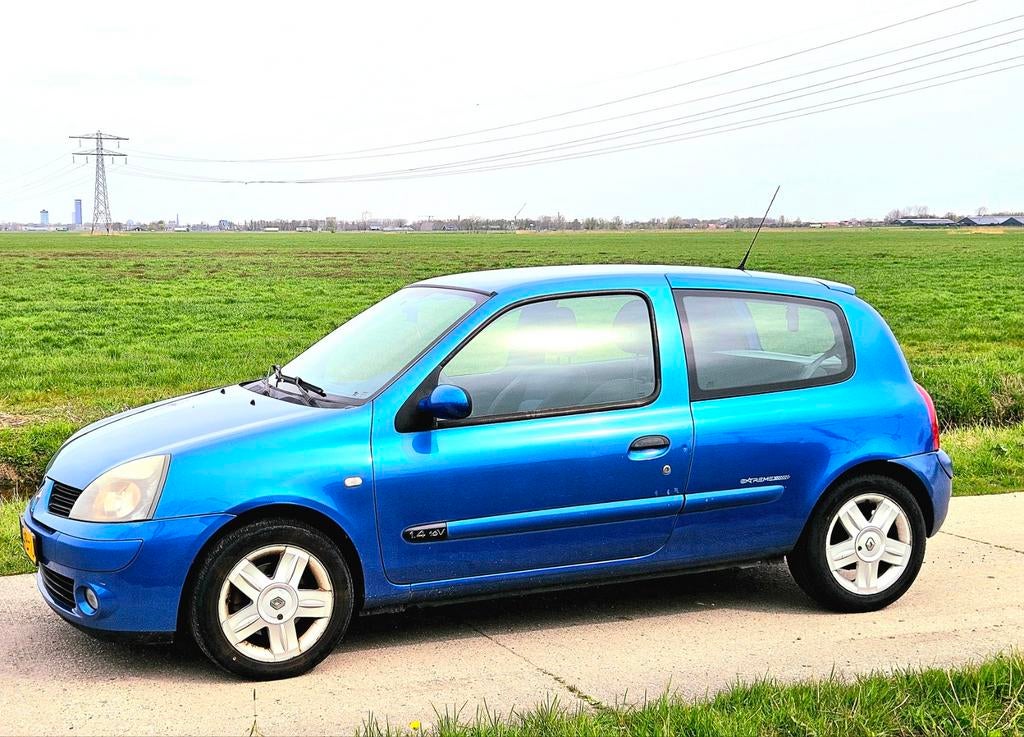 Renault clio 1.4 extreme, Voorwielaandrijving, 40 €/maand, Blauw, 1200 kg