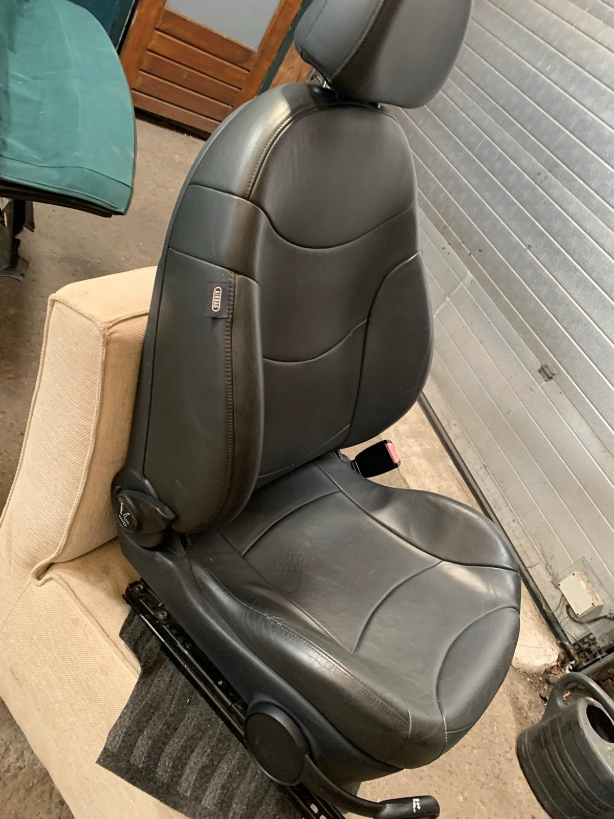 Mini Cooper R50 R53 Lederen Stoel Zwart, Ophalen of Verzenden, Gebruikt, Mini