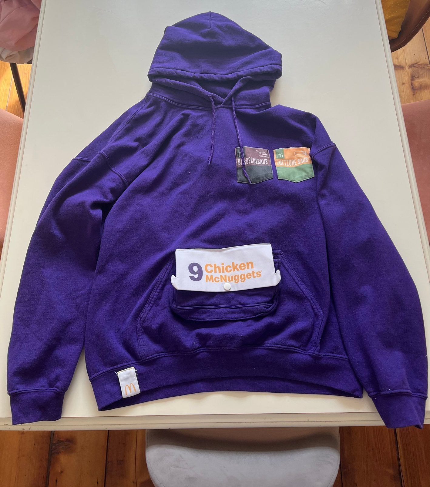 McDonald‘s hoodie paars - Kipnugget & Sausjes editie, Kleding | Heren, Ophalen of Verzenden, Gedragen