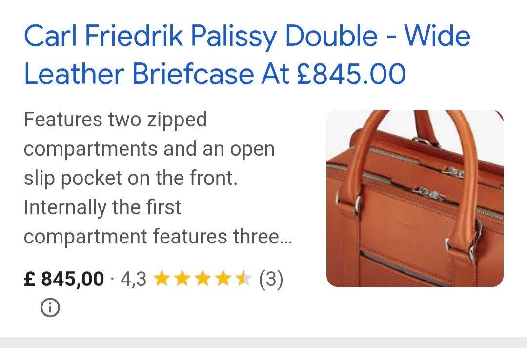 Carl Friedrik Palissy Double Heren Aktetas - CFC6502, Ophalen of Verzenden