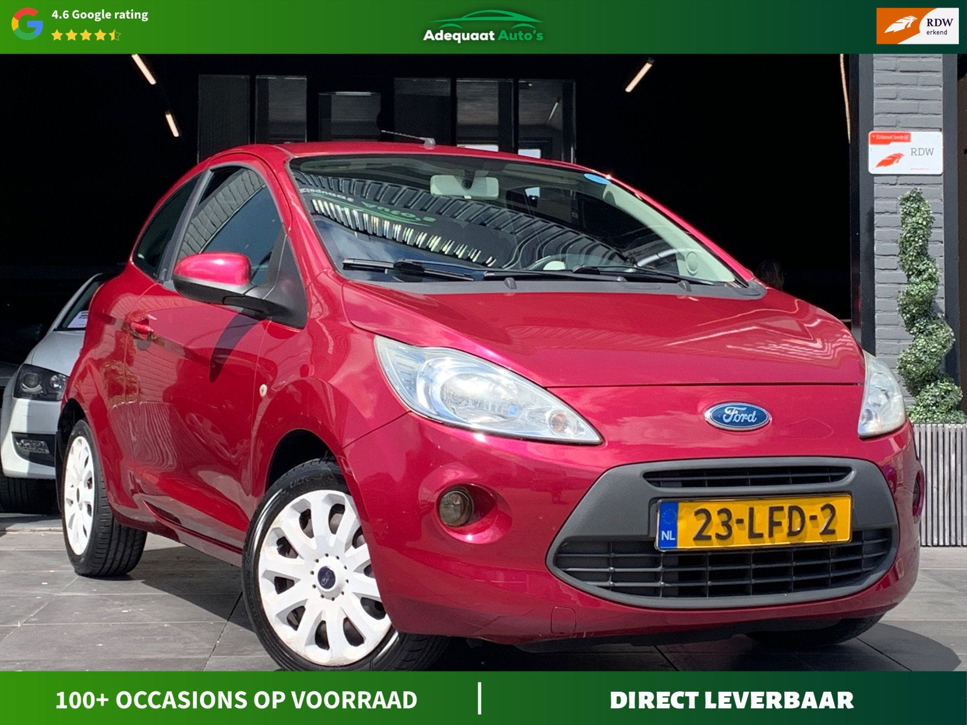 Ford Ka 1.2 Titanium|Airco|El.Ramen|NAP|Lage KM|AUX|APK, Auto's, Voorwielaandrijving, Stof, Gebruikt, 4 stoelen