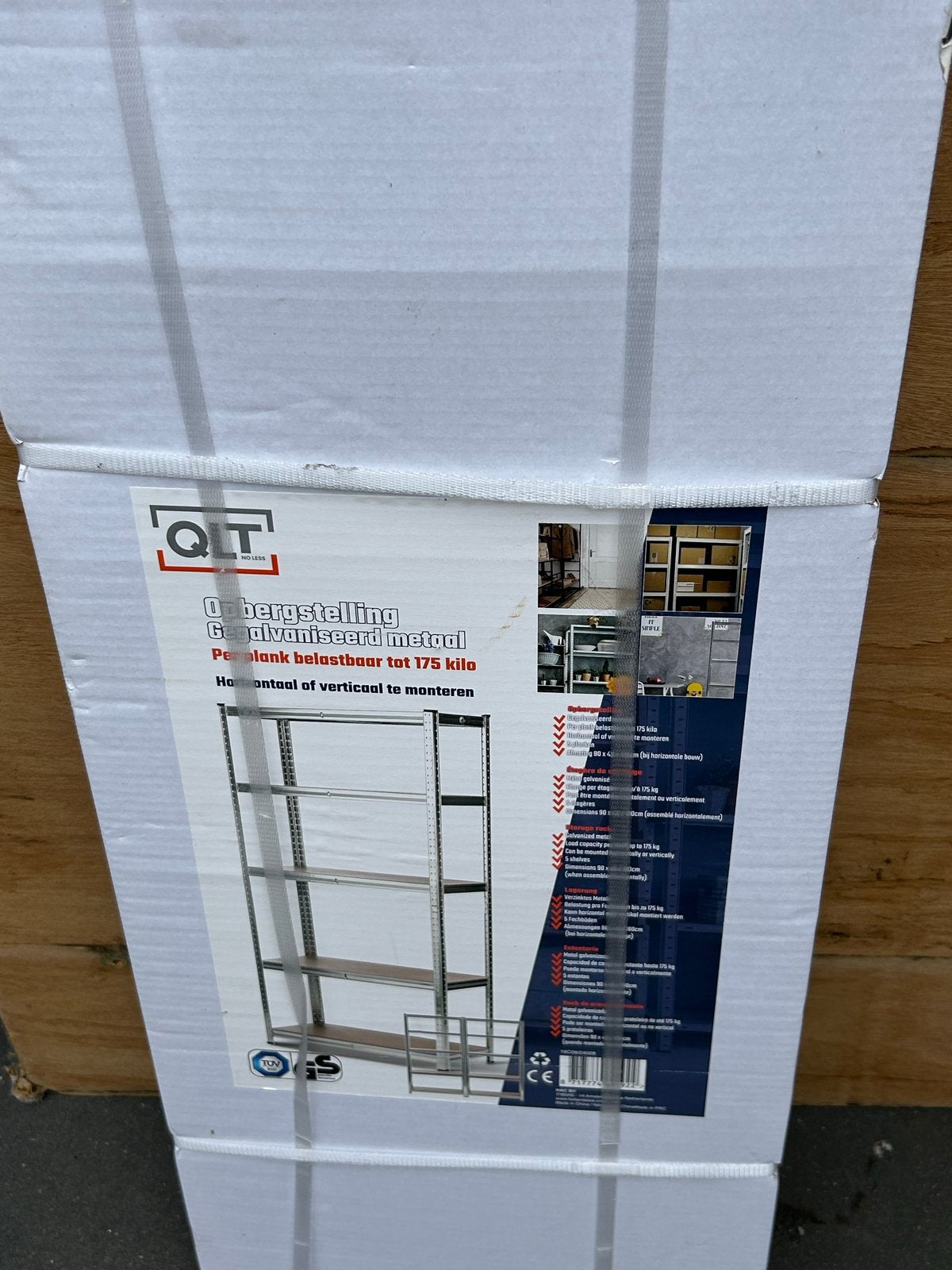 Nieuw QLT Gegalvaniseerd Metalen Opbergrek - 175 kg/plank, Huis en Inrichting, Ophalen, Nieuw