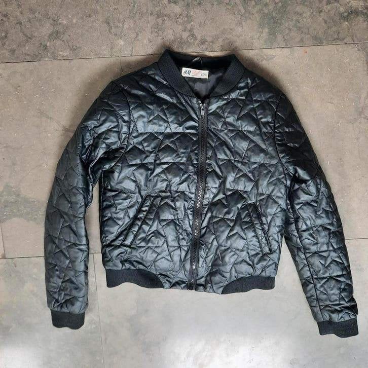 146 jas zwart bomber, Kinderen en Baby's, Kinderkleding | Maat 146, Verzenden, Meisje, Jas