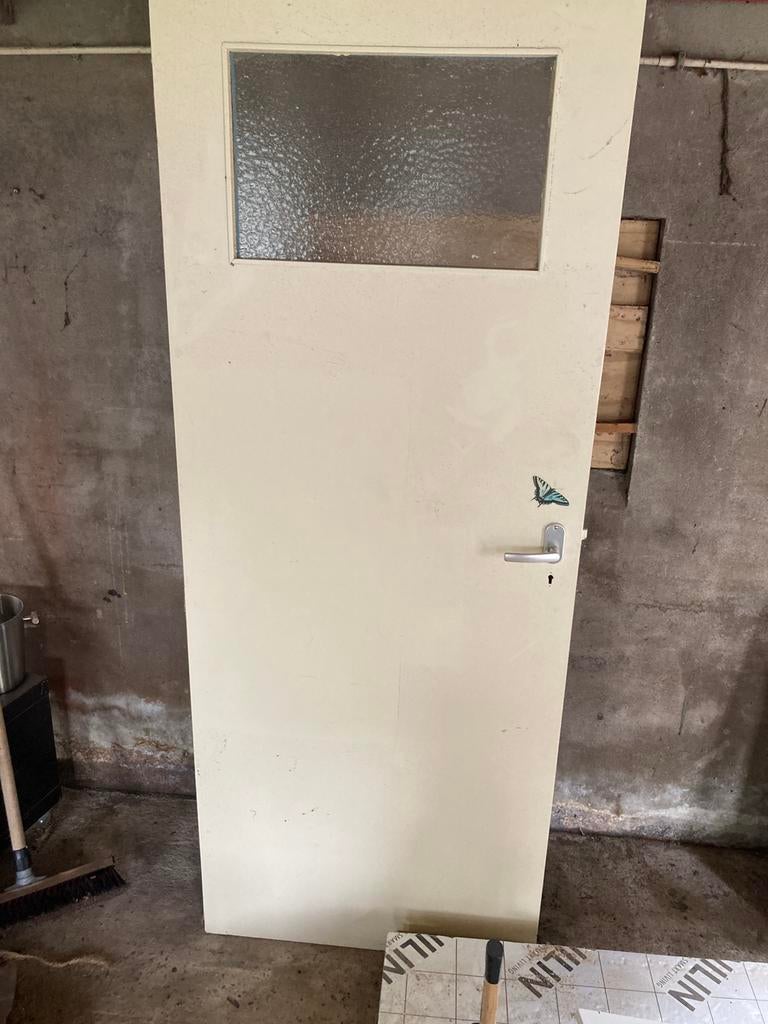4 deuren met glas, Ophalen, Gebruikt, Minder dan 80 cm, Binnendeur