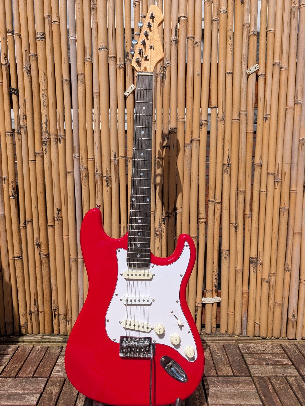 Squier Stratocaster Kopie - Torino Rood, Ophalen of Verzenden, Gebruikt, Solid body, Overige merken