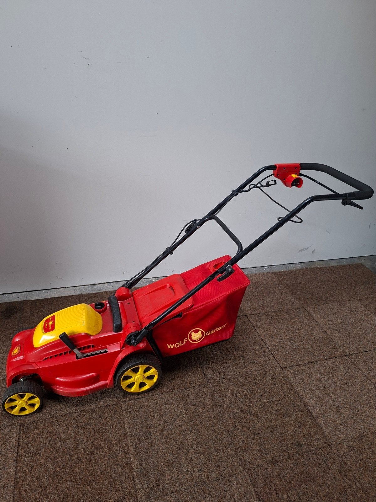 Wolf-Garten Elektrische Grasmaaier mulch functie, Tuin en Terras, Grasmaaiers, Ophalen, Cirkelmaaier, Gebruikt, Elektrische grasmaaier