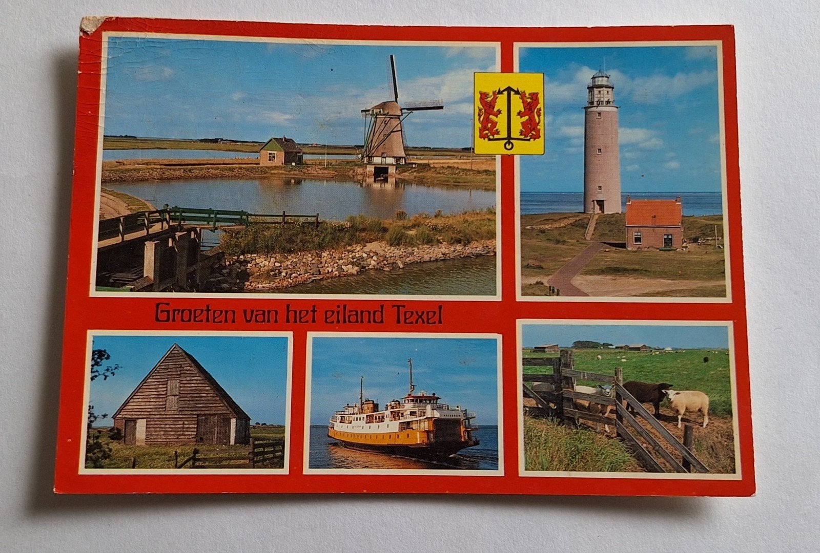 Oude Ansichtkaart Texel - Groeten van het eiland Texel, Ophalen of Verzenden, 1960 tot 1980, Gelopen, Waddeneilanden