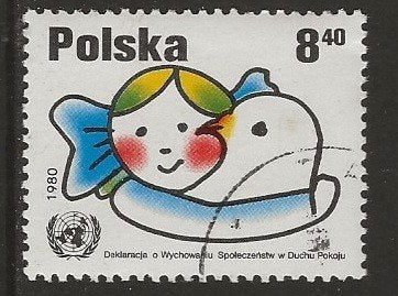 Polen 8, unicef voor cadee, Verzenden, Polen, Gestempeld