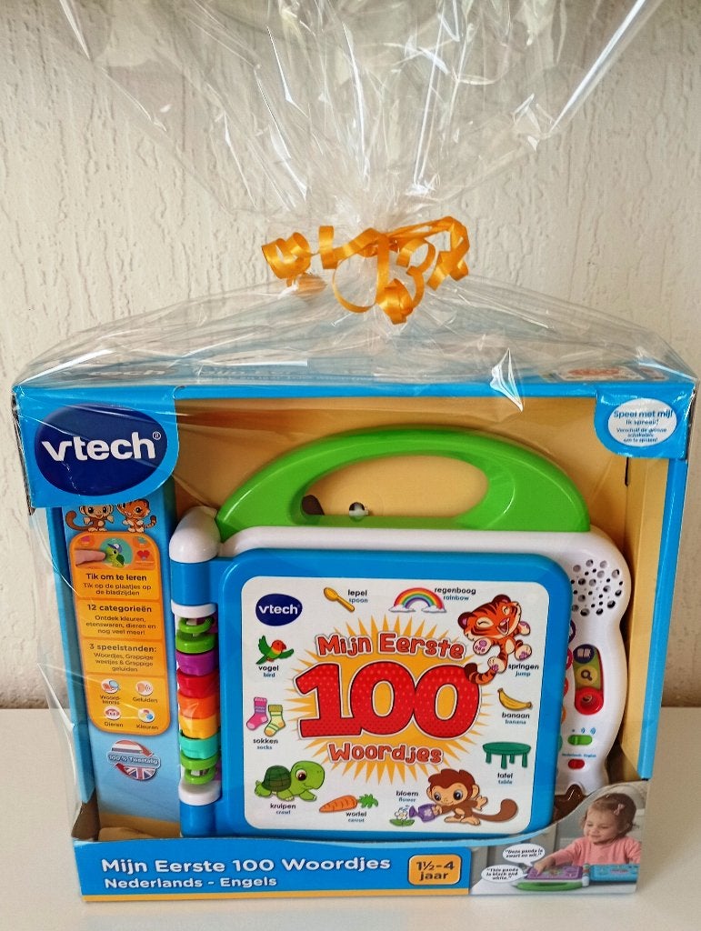 Vtech Mijn eerste 100 Woordjes met Doos!, Ophalen of Verzenden, Zo goed als nieuw, 6 maanden tot 2 jaar