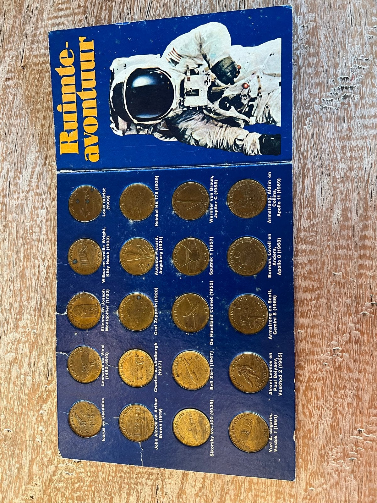Ruimte-avontuur muntenalbum met historische figuren, Ophalen of Verzenden
