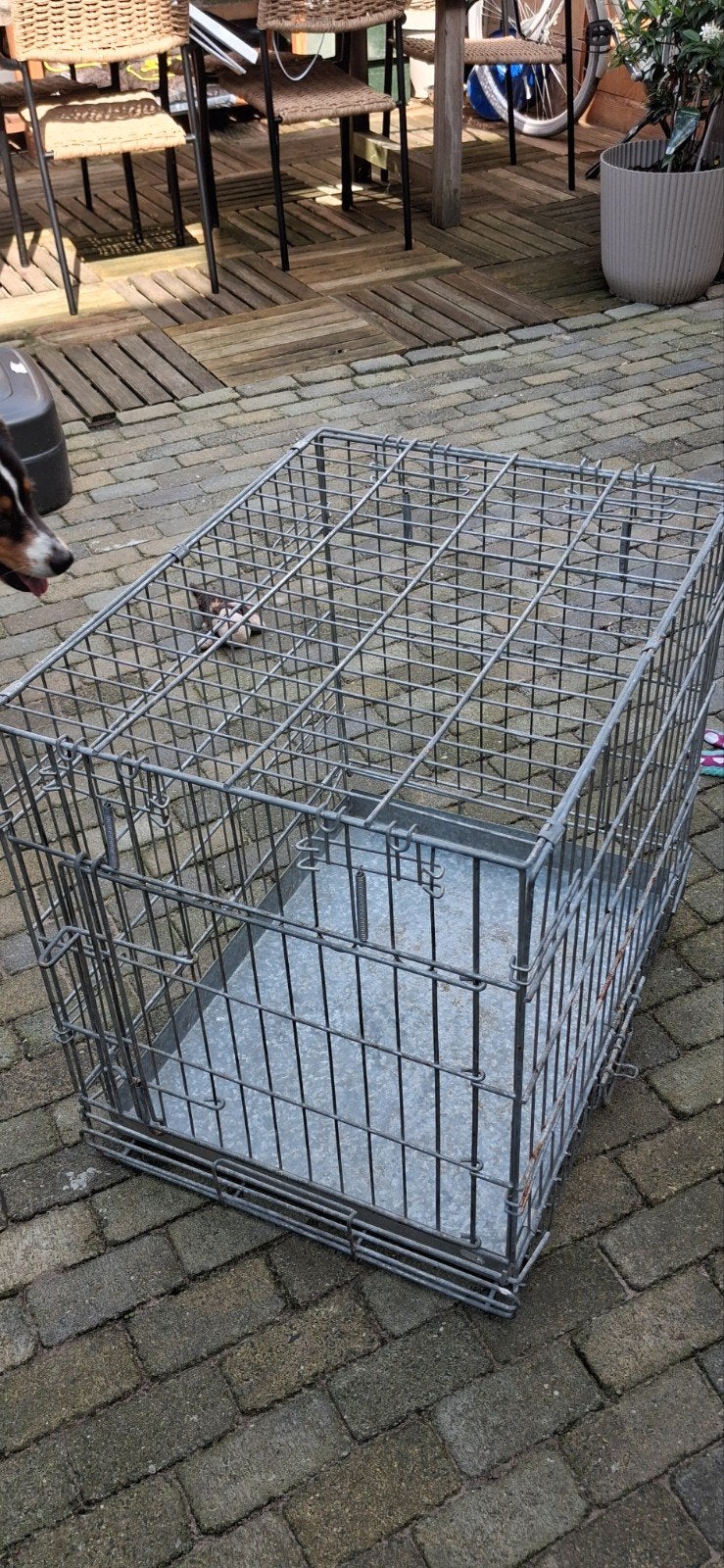 stevige hondenbench 57x48x60, Dieren en Toebehoren, Ophalen, Gebruikt