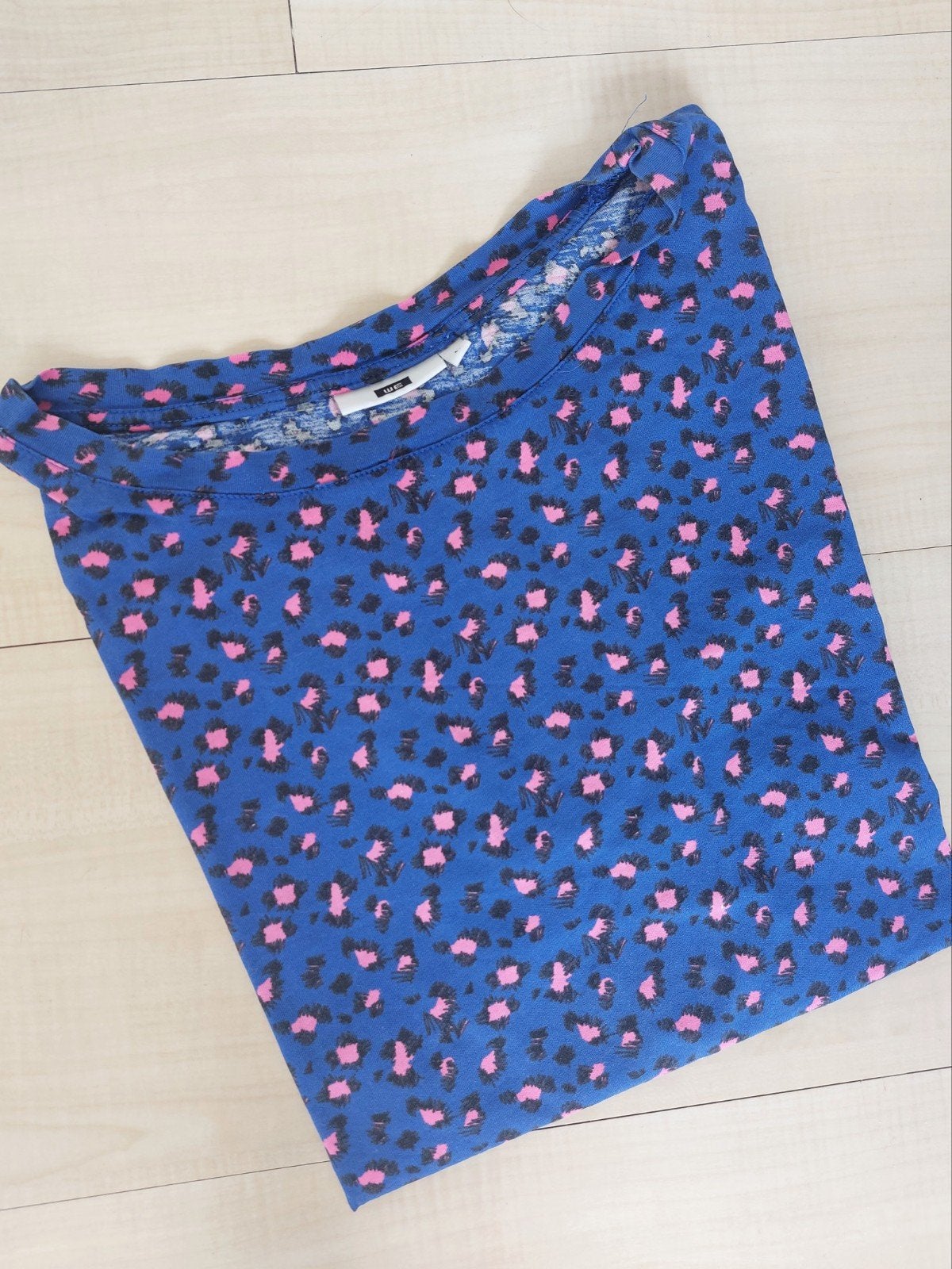 WE panterprint kobaltblauw shirt maat L, Blauw, WE, Maat 42/44 (L), Ophalen of Verzenden