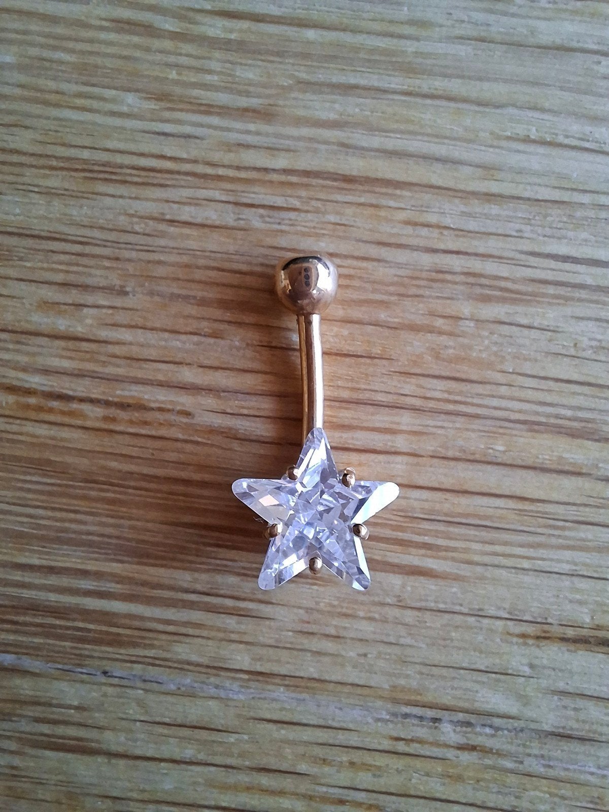 NIEUW! 14k gouden navelpiercing met kristal (7 stuks), Sieraden, Tassen en Uiterlijk, Piercings, Navelpiercing, Nieuw, Ophalen of Verzenden