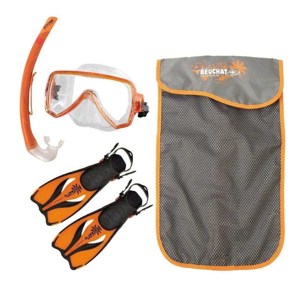 Snorkelset (kinderen) BEUCHAT Oceo Junior Mt 27 t/m 31 Op=Op, Ophalen of Verzenden, Nieuw, Duikbril of Snorkel