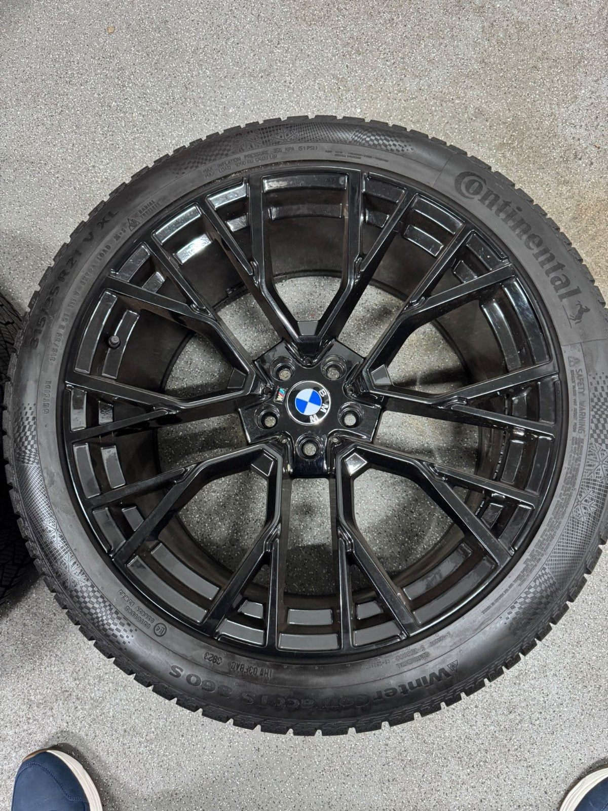 BMW 21 inch velgen met Continental winterbanden, Ophalen, Gebruikt, 275 mm, Banden en Velgen