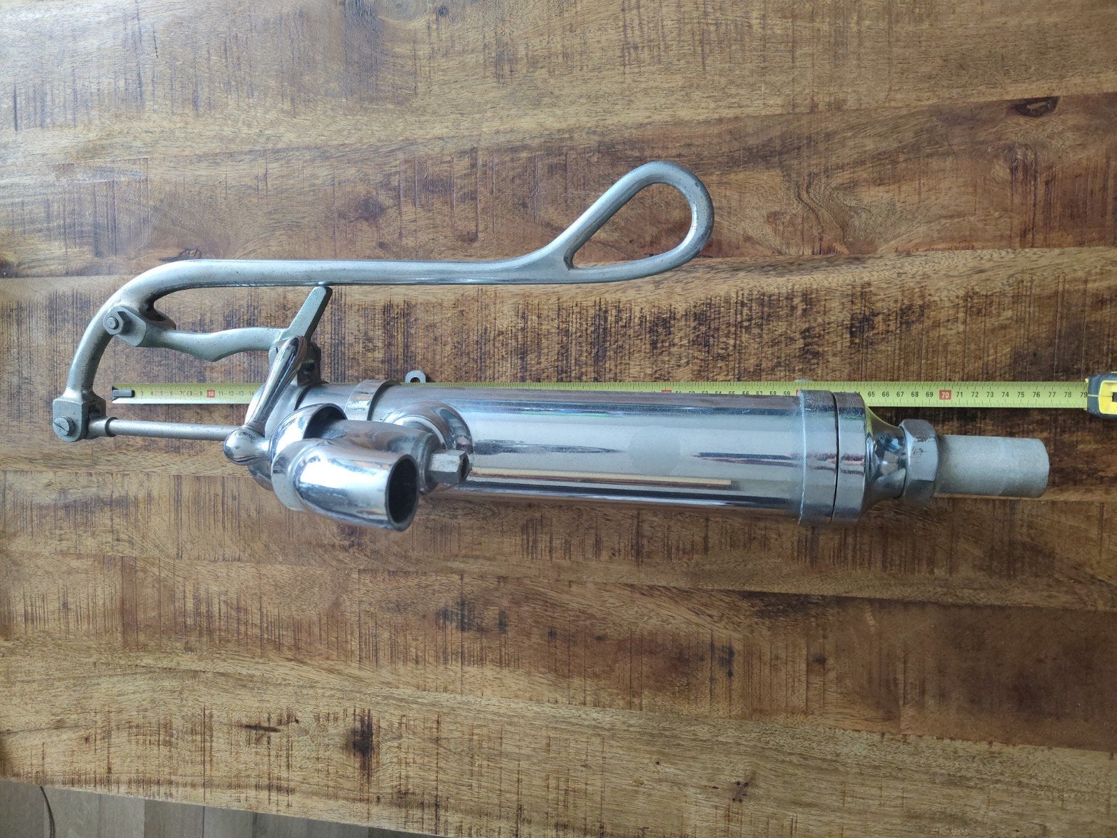 Antieke handpomp voor vloeistoffen - Chroom, Antiek en Kunst, Ophalen