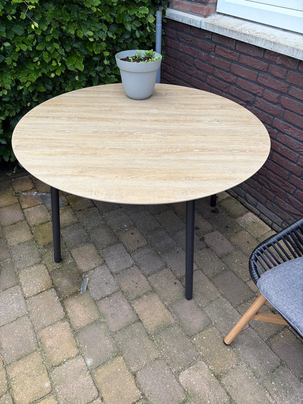 Nieuwe ronde tuintafel 120cm, Tuin en Terras, Tuintafels, Ophalen, Nieuw, Rond, Aluminium