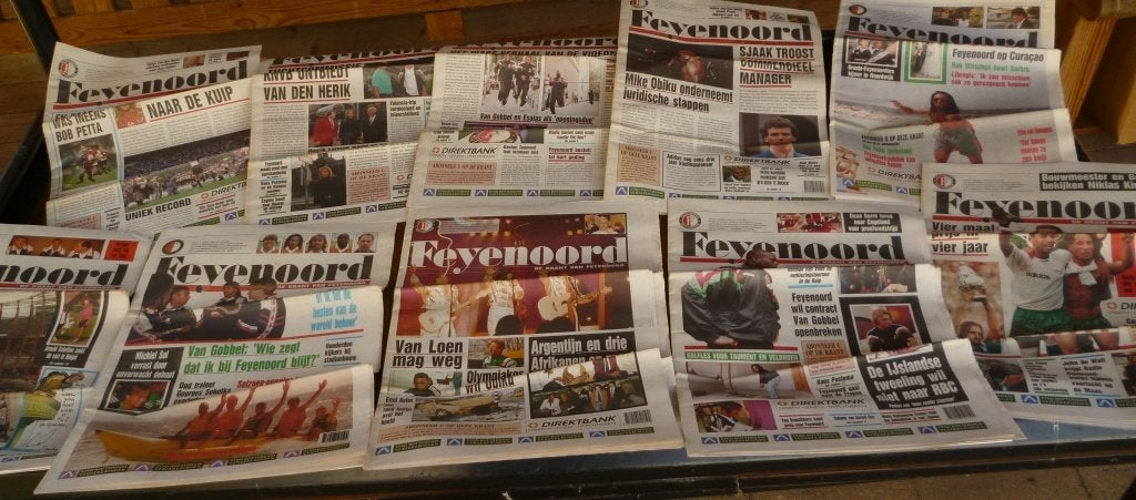 FEYENOORD KRANT 10 stuks ALLEMAAL van het 1e JAARGANG, Verzamelen, Ophalen of Verzenden, Zo goed als nieuw, Feyenoord, Boek of Tijdschrift