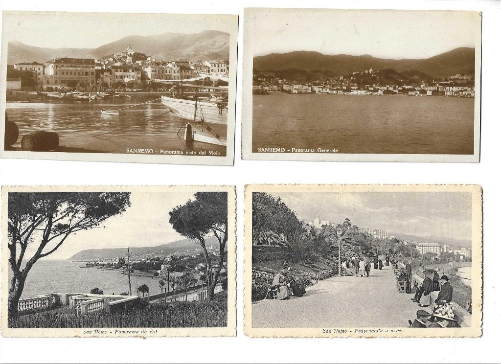 san remo  italië  17x  rond 1920  goudstikkercoll. ook apart, Verzenden, 1920 tot 1940, Ongelopen, Italië