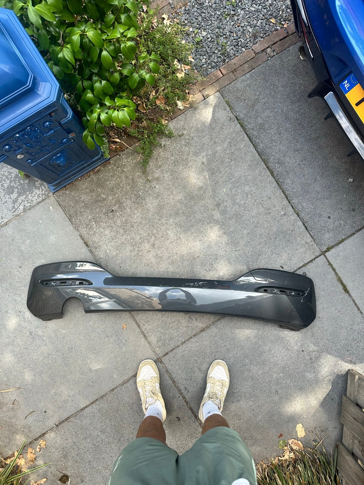 Originele BMW F20 LCI M pakket bumper - Z.G.A.N., Gebruikt, Ophalen of Verzenden, Achter, Bumper