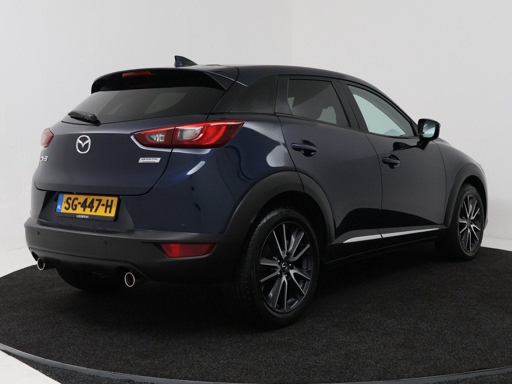 Mazda CX-3 2.0 SkyActiv-G 120 GT-M | BOSE | Stoel en Stuurwi, Auto's, Mazda, 4 cilinders, Blauw, Leder en Stof, Origineel Nederlands