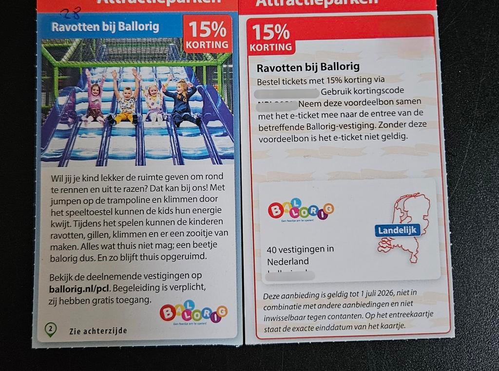 Ravotten bij Ballorig 15% korting