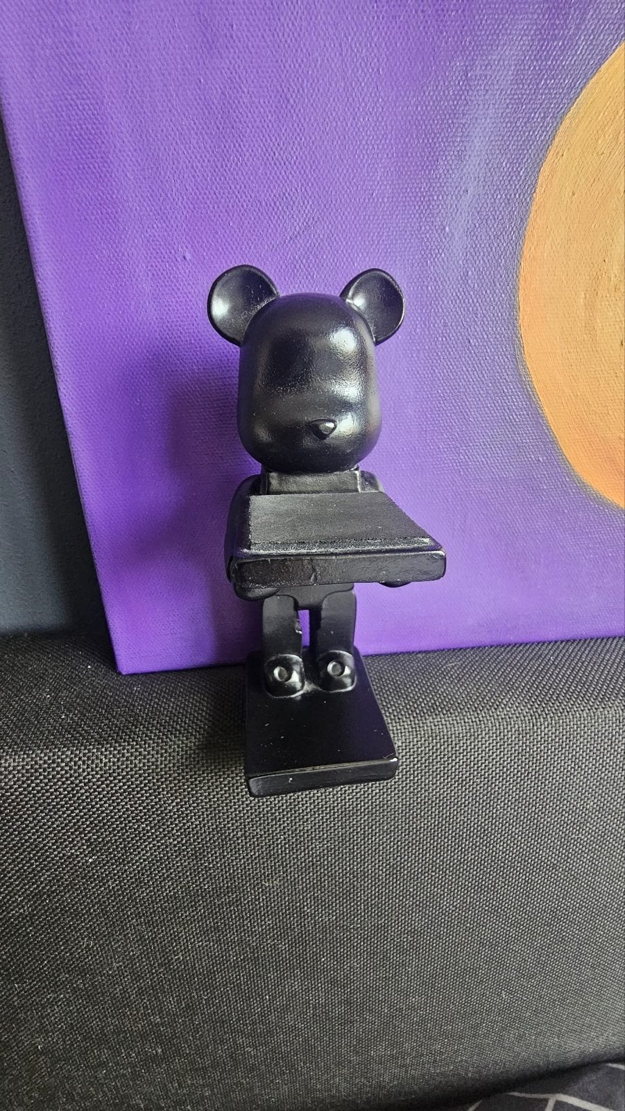 Zwarte Bearbrick horloge houder  - Decoratief beeldje, Ophalen of Verzenden, Nieuw