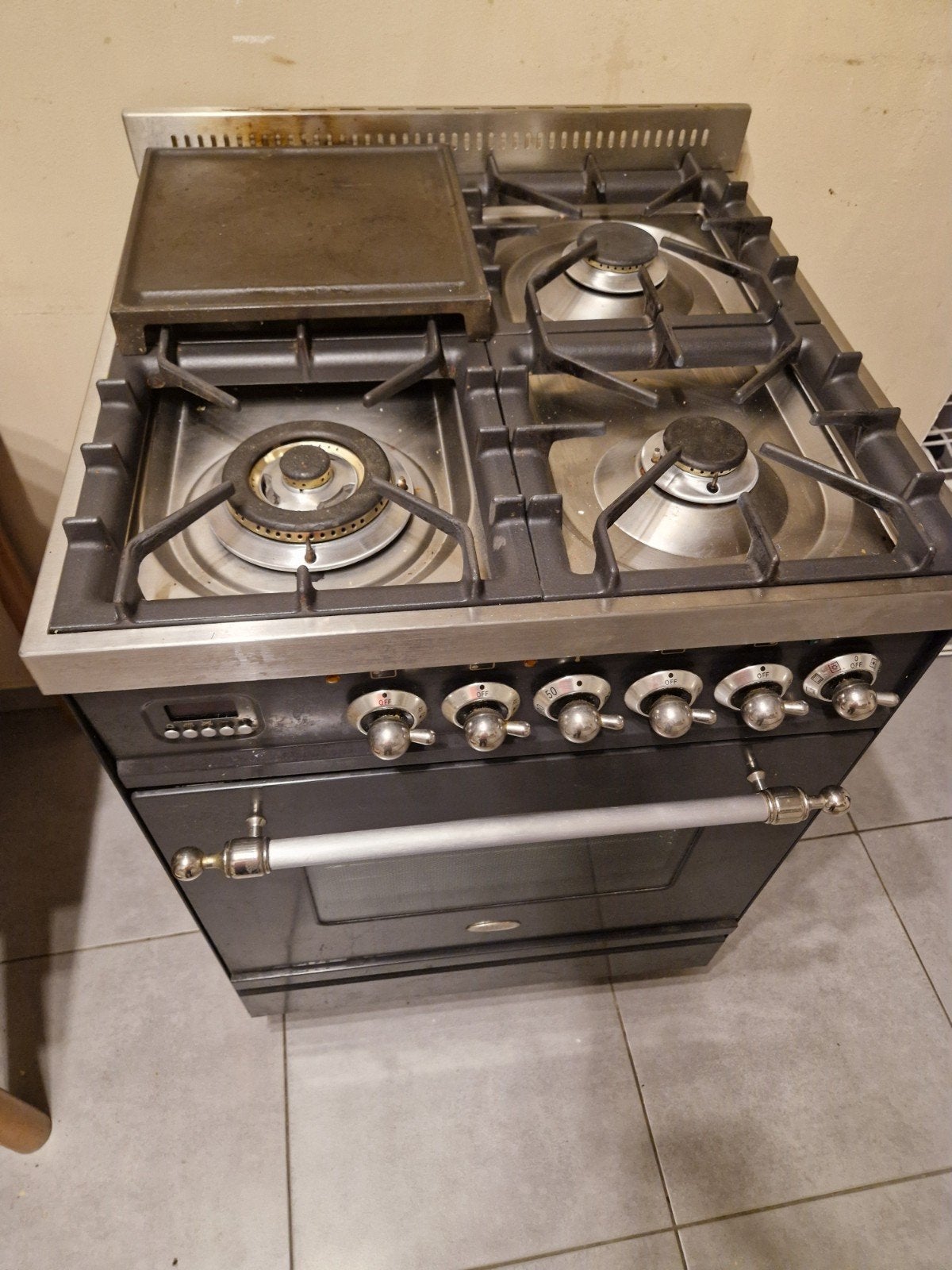 boretti gasfornuis, 60 cm of meer, Zo goed als nieuw, Gas, Vrijstaand