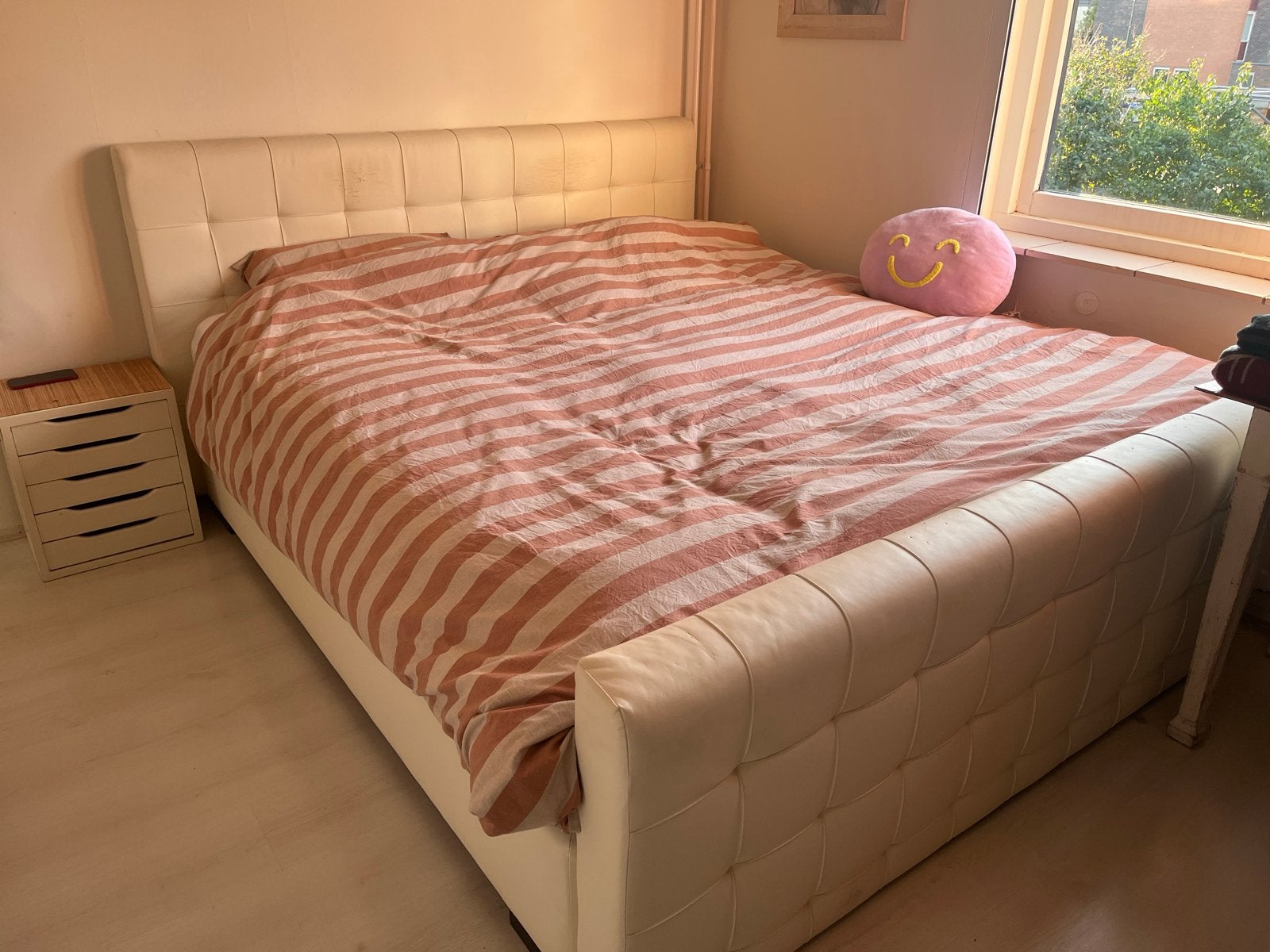 Boxspring 1.80 met topper - beschadigingen, Ophalen, Gebruikt, Tweepersoons, 180 cm