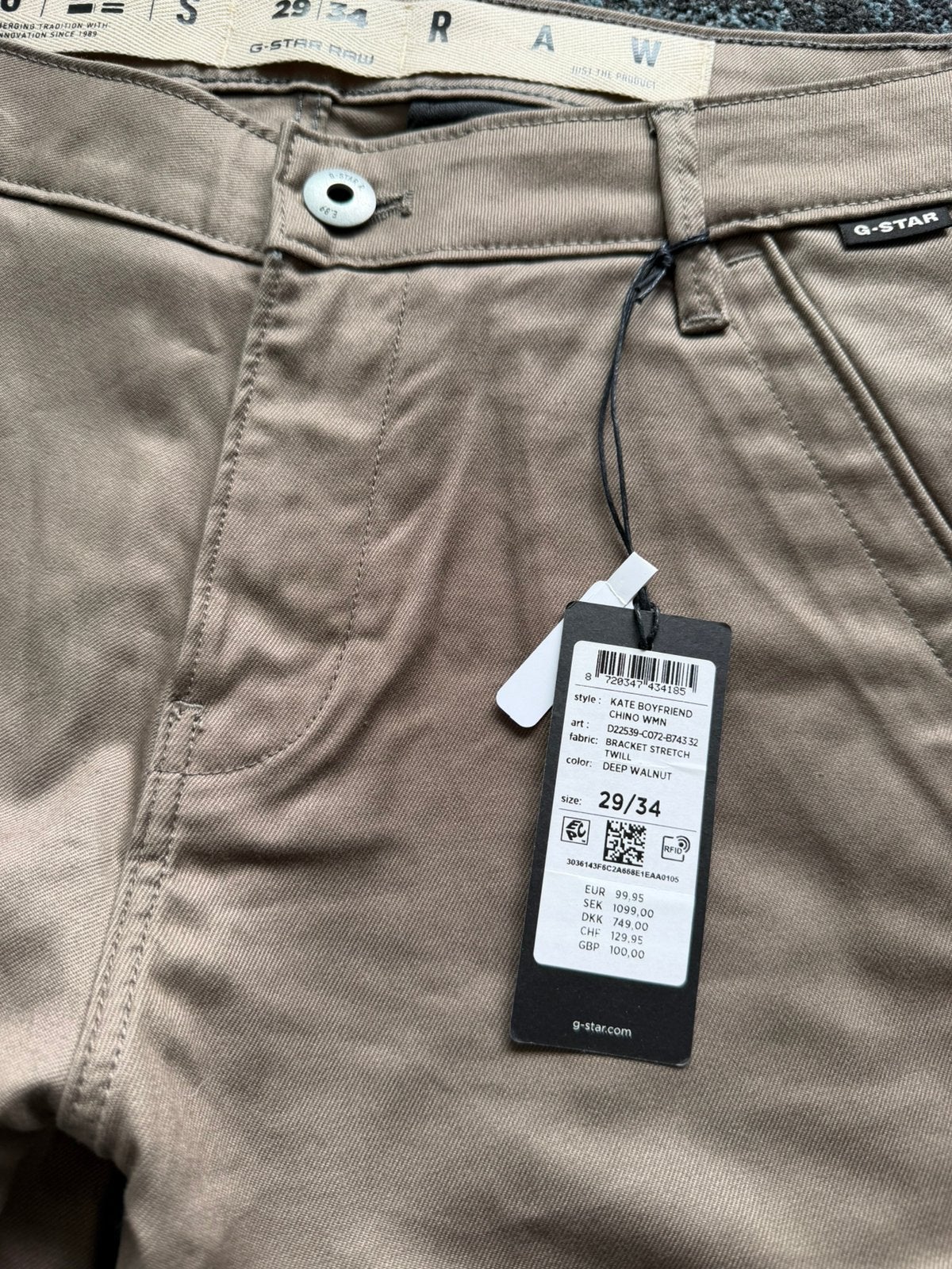 G-Star Kate Boyfriend Chino - maat 29/34 - Nieuw, Bruin, Nieuw, Lang, Ophalen